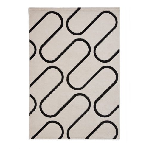 Fekete-fehér szőnyeg 160x230 cm Linear Curve – Catherine Lansfield