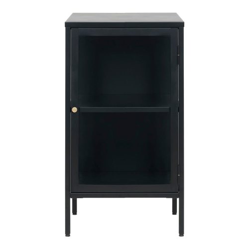 Fekete fém tálalószekrény 45x85 cm Carmel – Unique Furniture