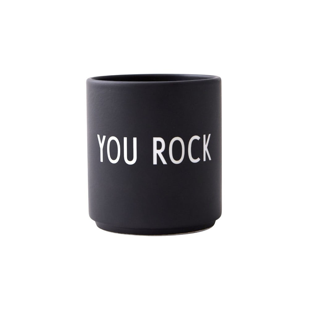 Fekete porcelán bögre 300 ml You Rock – Design Letters