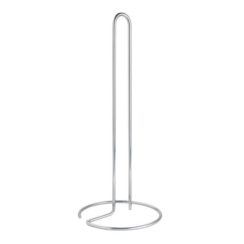 Fényes ezüstszínű acél papírtörlő tartó ø 14 cm Luxy – Metaltex