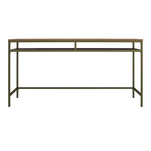 Íróasztal diófa dekoros asztallappal 51x153 cm Bradford – Støraa