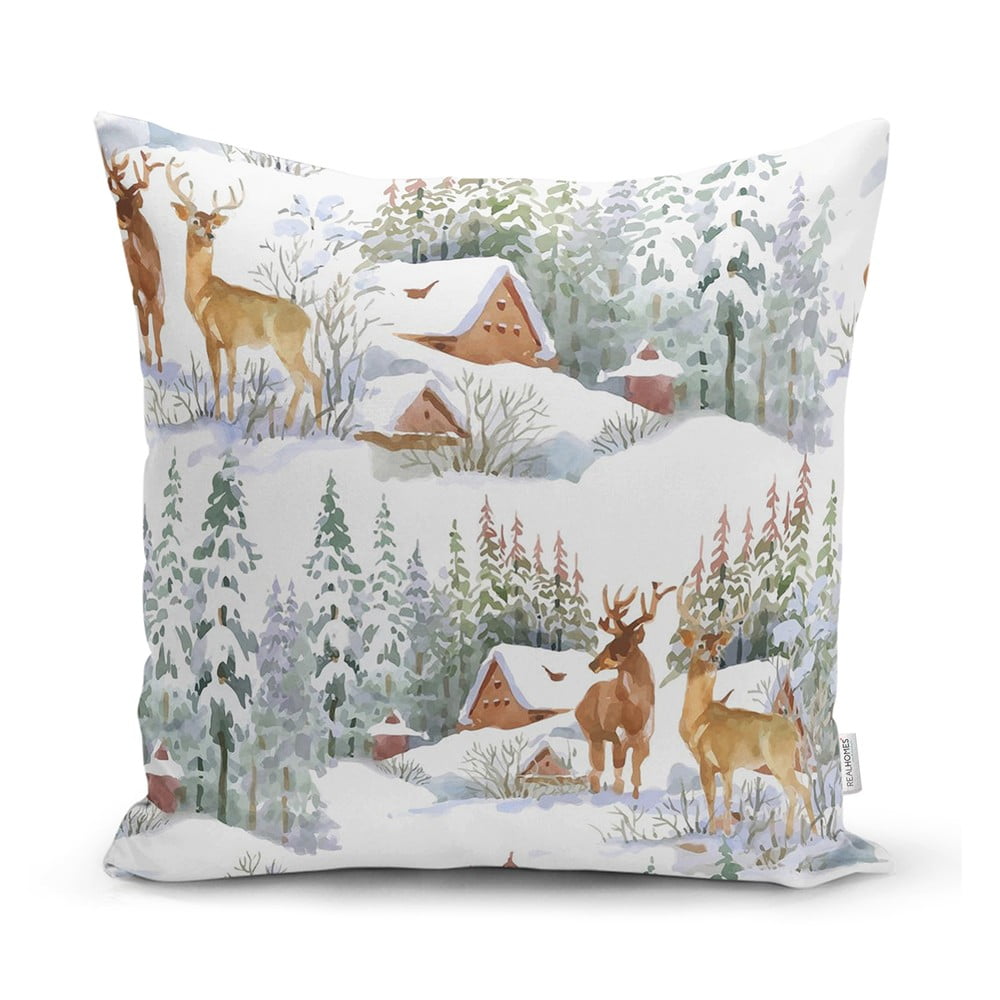 Karácsonyi mintás textil párnahuzat 43x43 cm – Mila Home