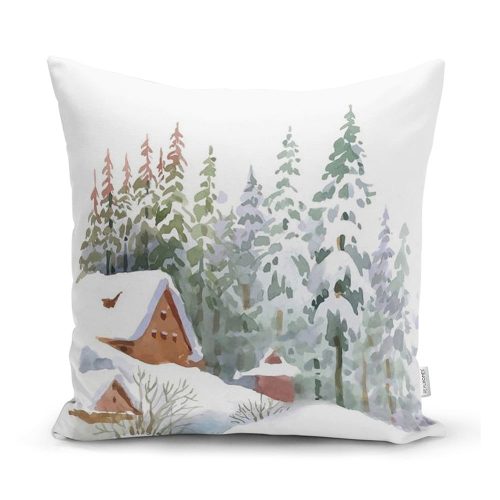 Karácsonyi mintás textil párnahuzat 43x43 cm – Mila Home