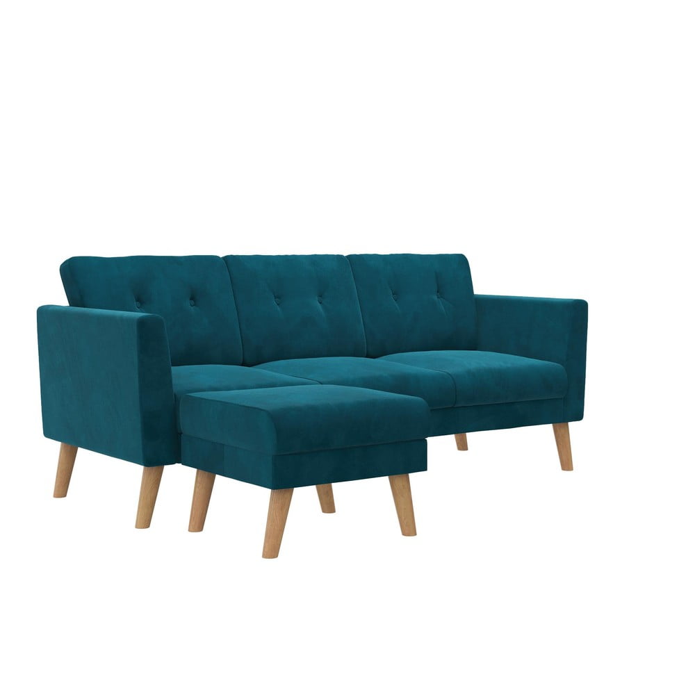 Kék bársony kanapé 82 cm Gloria – CosmoLiving by Cosmopolitan