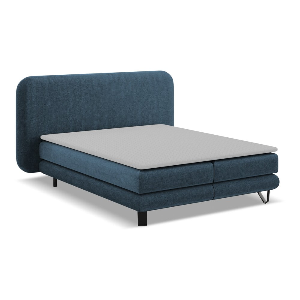 Kék boxspring ágy 160x200 cm Ilima – Makamii