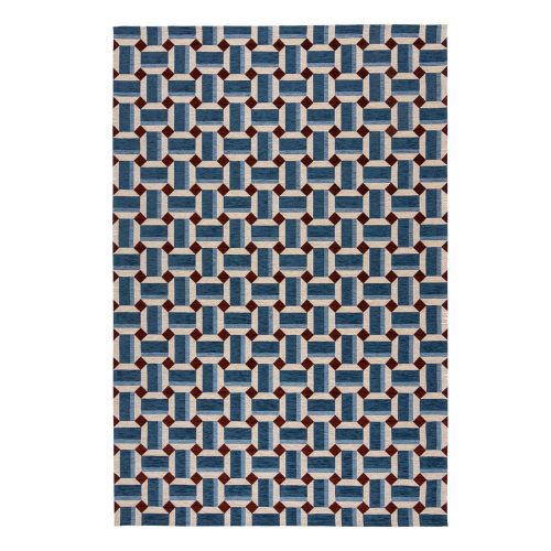 Kék szőnyeg 155x230 cm Lennox Geometric – Flair Rugs