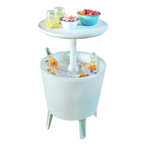 Kerek kerti asztal jégtartóval 49.5x49.5 cm Illuminated cool – Keter