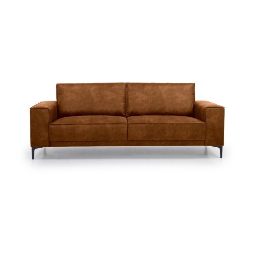 Konyakbarna bőrutánzat kanapé 224 cm Copenhagen – Scandic