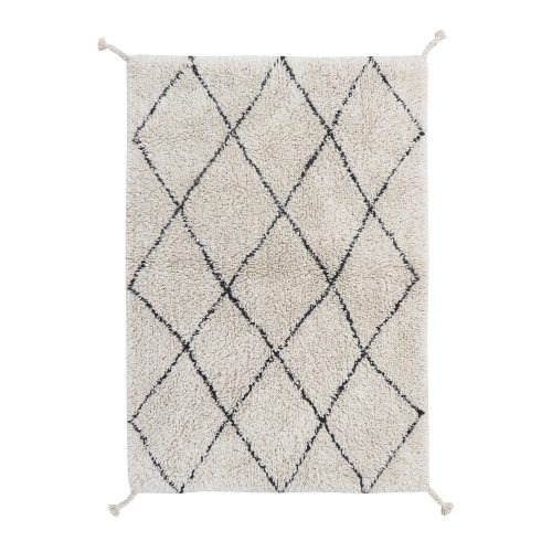 Krémszínű mosható kézi szövésű pamut szőnyeg 70x100 cm Mini Bereber – Lorena Canals