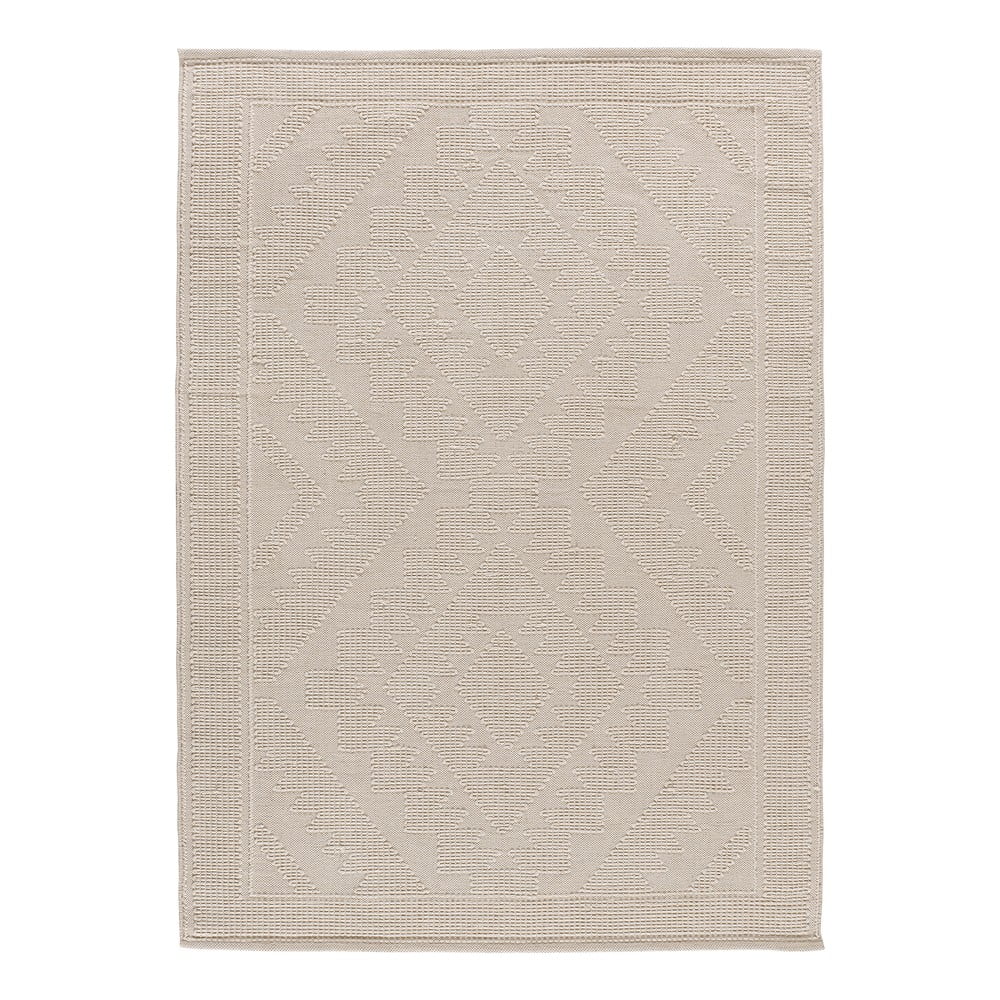 Krémszínű mosható kézi szövésű újrahasznosított pamut szőnyeg 120x170 cm Pamuk – Universal