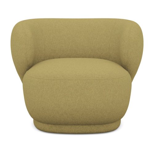 Mustársárga fotel Hina – Makamii