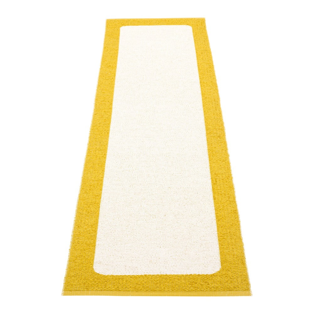 Mustársárga-krémszínű kültéri-beltéri futószőnyeg 70x240 cm Ilda Mustard – Pappelina