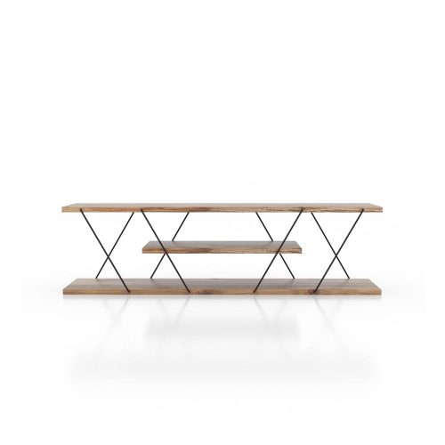Natúr színű TV-állvány diófa dekorral 120x33 cm Canaz – Kalune Design