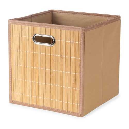 Natúr színű bambusz tárolódoboz 31x31x31 cm – Compactor