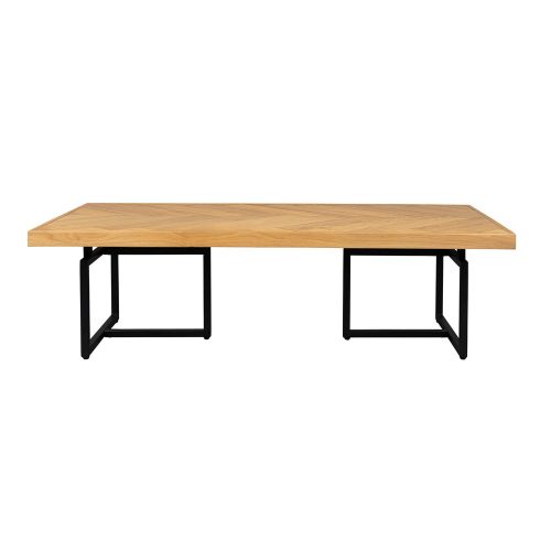Natúr színű dohányzóasztal akácfa dekorral 60x120 cm Class – Dutchbone