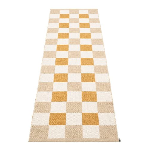 Okkersárga-bézs kültéri-beltéri futószőnyeg 70x240 cm Pix Vanilla Ochre – Pappelina