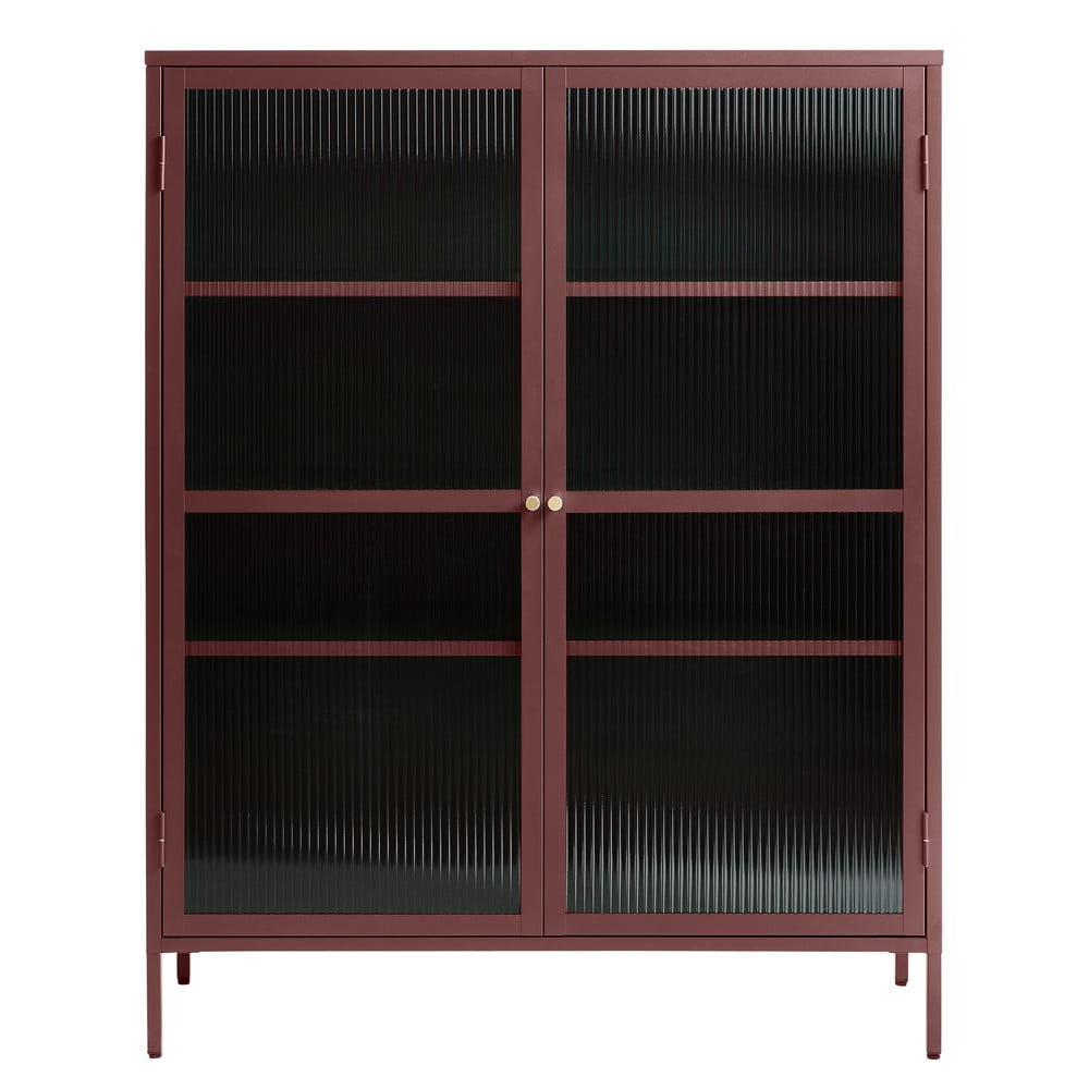 Piros fém tálalószekrény 111x140 cm Bronco – Unique Furniture