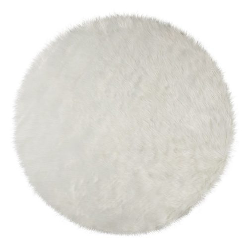 Sheepskin fehér kerek szőnyeg