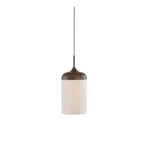 Sötétbarna függőlámpa textil búrával ø 16 cm Dania – Light & Living