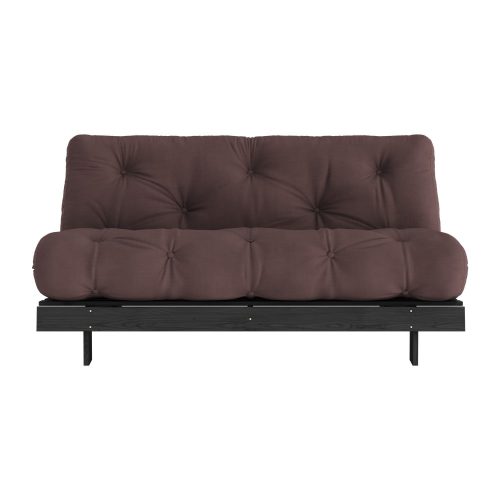 Sötétbarna kinyitható kanapé 160 cm Roots Black Night – Karup Design