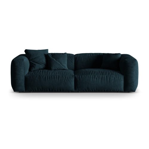 Sötétkék buklé moduláris kanapé 240 cm Martina – Micadoni Home