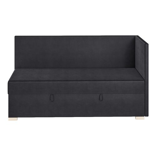 Sötétkék sarok ágyneműtartós gyerekágy matraccal 90x200 cm Flexi – Ghado