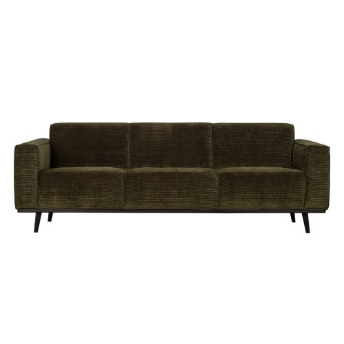 Statement sötétzöld kordbársony kanapé - BePureHome