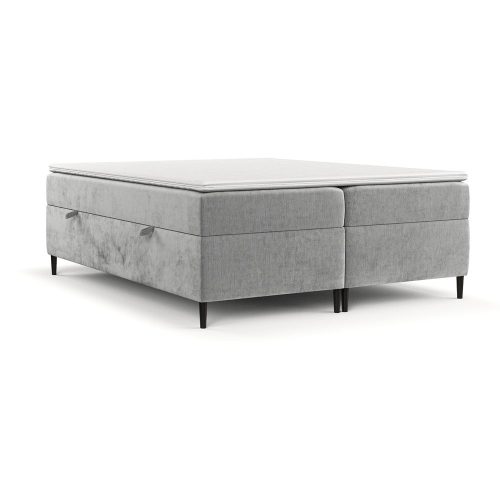 Szürke ágyneműtartós boxspring ágy 140x200 cm Araya – Maison de Rêve