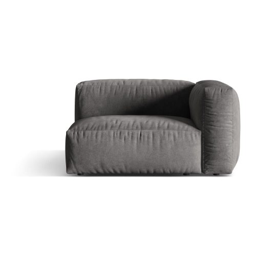 Szürke buklé kanapé modul (jobb oldali) Martina – Micadoni Home
