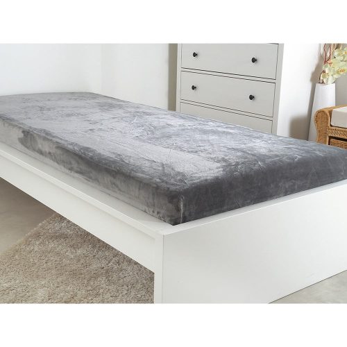 Szürke mikroflanel lepedő 90x200 cm Exclusive – B.E.S.
