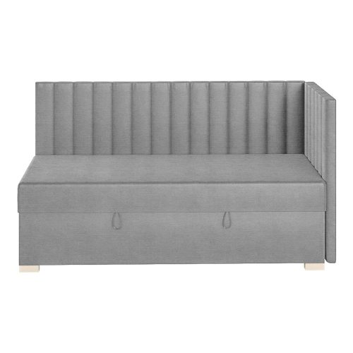 Szürke sarok ágyneműtartós gyerekágy matraccal 90x200 cm Snugi – Ghado