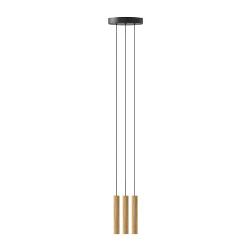 Tölgyfa LED függőlámpa fa búrával ø 3 cm Chimes – UMAGE