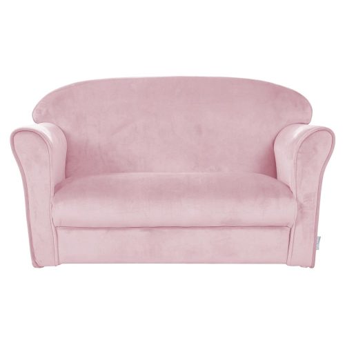 Világos rózsaszín bársony gyerek kanapé 78 cm Lil Sofa – Roba