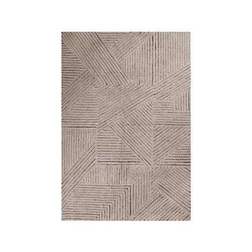 Világosbarna mosható kézi szövésű gyapjú szőnyeg 170x240 cm Golden Coffee – Lorena Canals