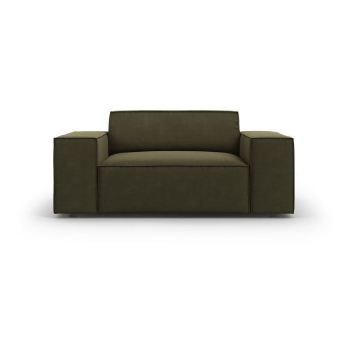 Zöld bársony fotel Jodie – Micadoni Home