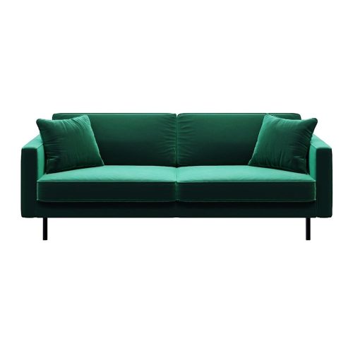 Zöld bársony kanapé 207 cm Kobo – MESONICA