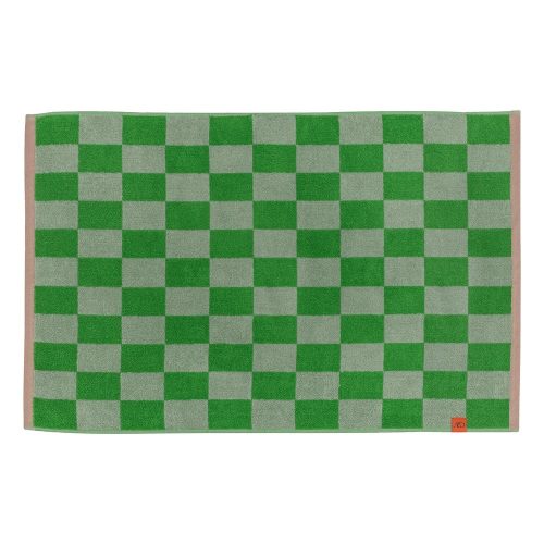 Zöld bio pamut fürdőszobai kilépő 50x80 cm Retro – Mette Ditmer Denmark