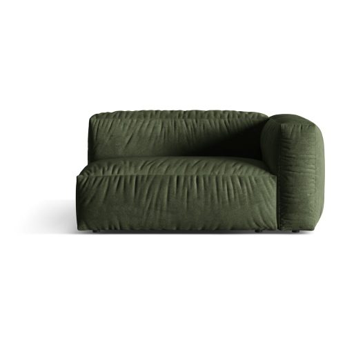 Zöld buklé kanapé modul (jobb oldali) Martina – Micadoni Home