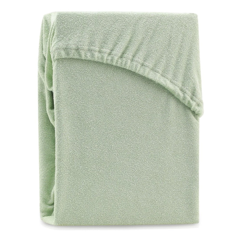 Zöld gumis frottír lepedő 240x220 cm Ruby – Restilo