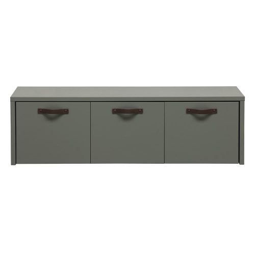 Zöldes szürke borovi fenyő gyerek szekrény 120x36 cm Stage – vtwonen