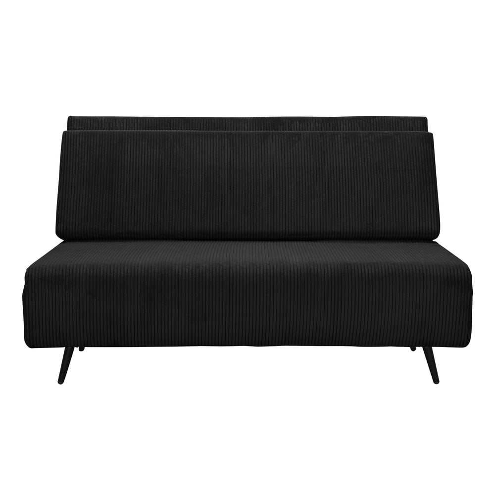 Antracitszürke kordbársony kinyitható kanapé 140 cm Mallory – Støraa