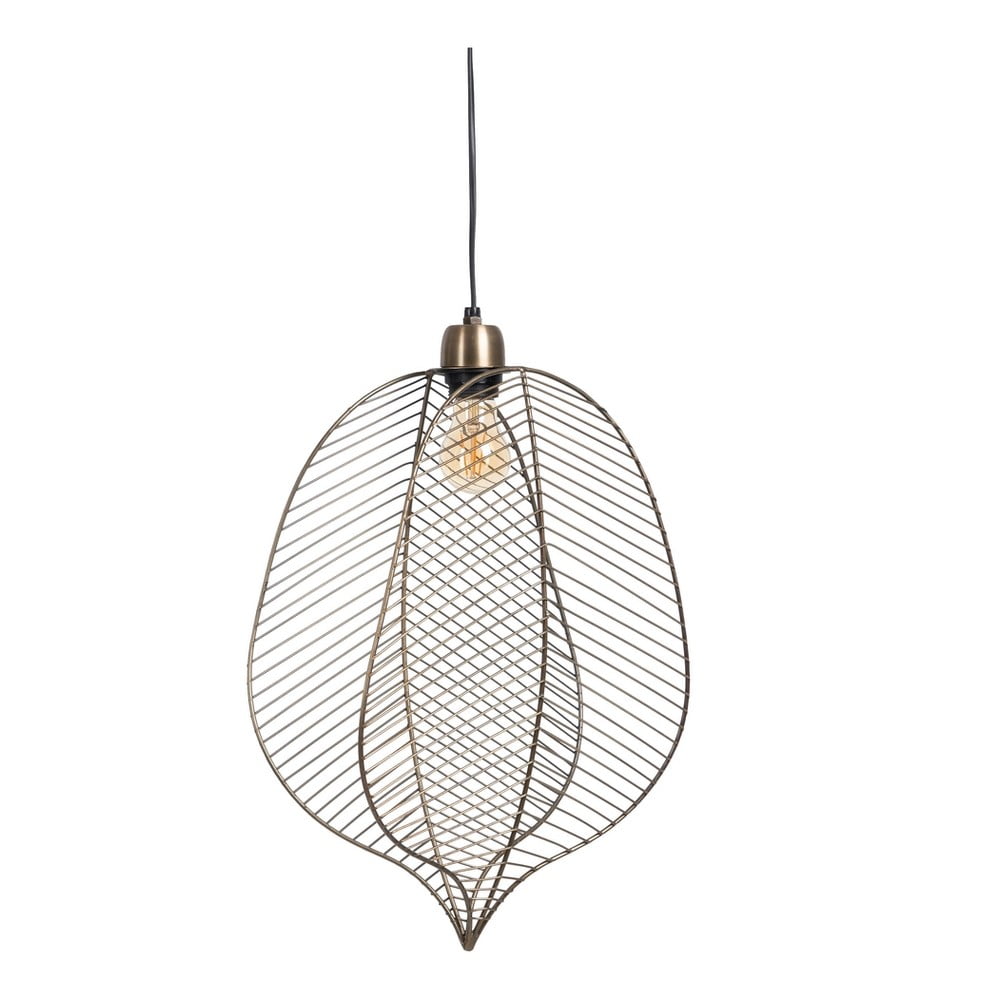 Aranyszínű függőlámpa fém búrával – Ixia