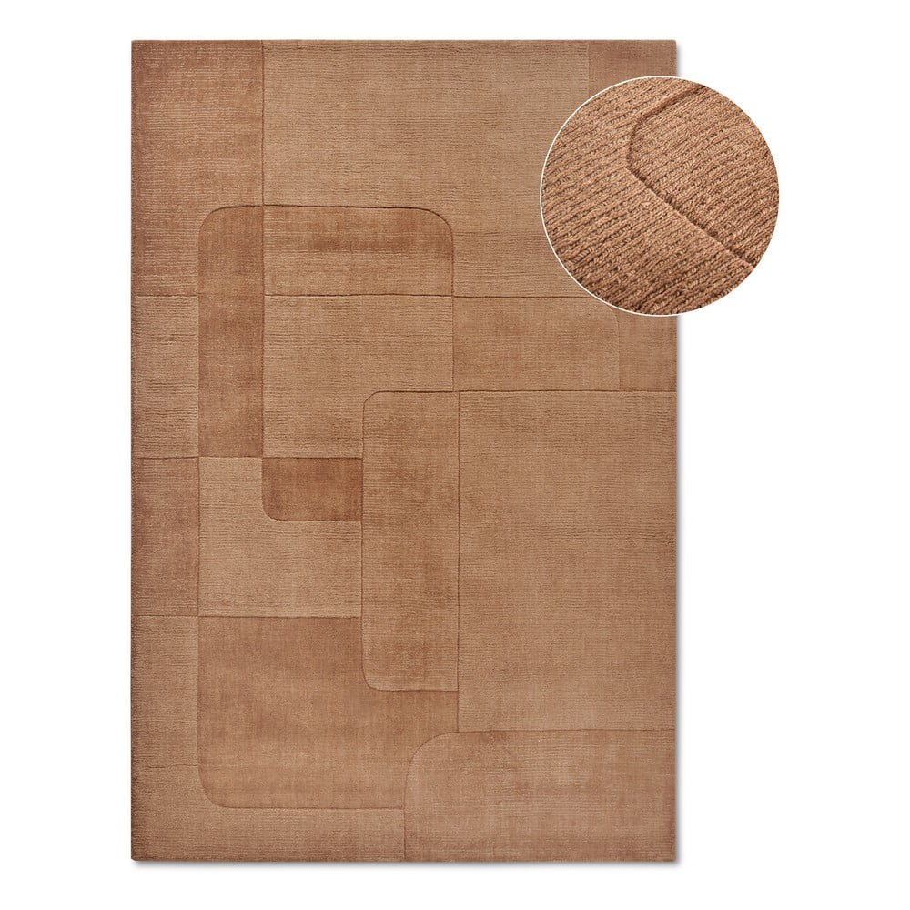 Barna kézi szövésű gyapjú szőnyeg 190x280 cm Charlotte – Villeroy&Boch