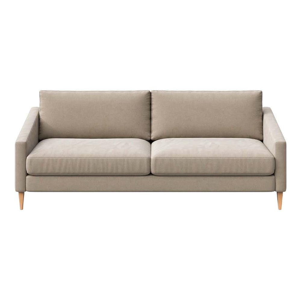 Bézs bársony kanapé 200 cm Karoto – Ame Yens