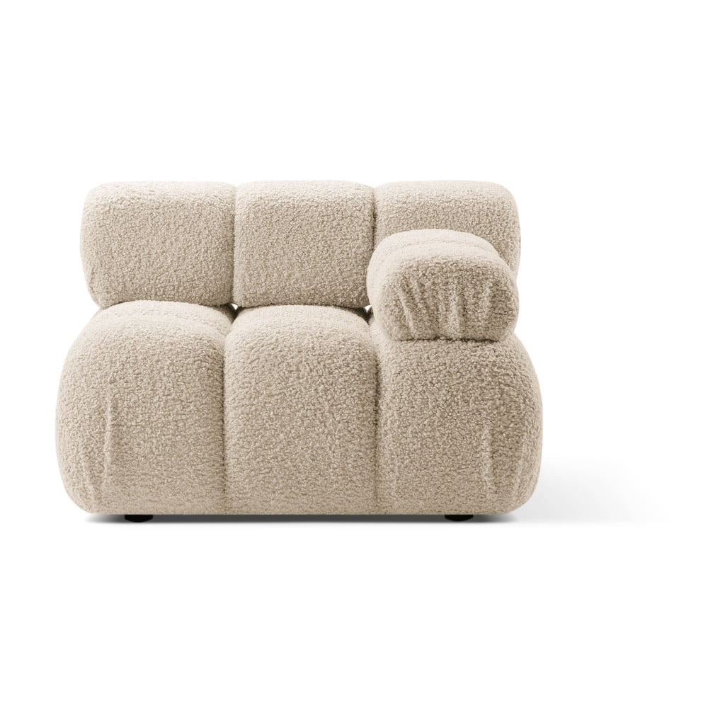 Bézs buklé kanapé modul (jobb oldali) Bellis – Micadoni Home