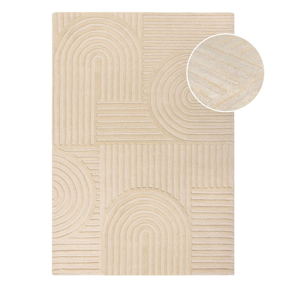 Bézs gyapjú szőnyeg 200x290 cm Zen Garden – Flair Rugs