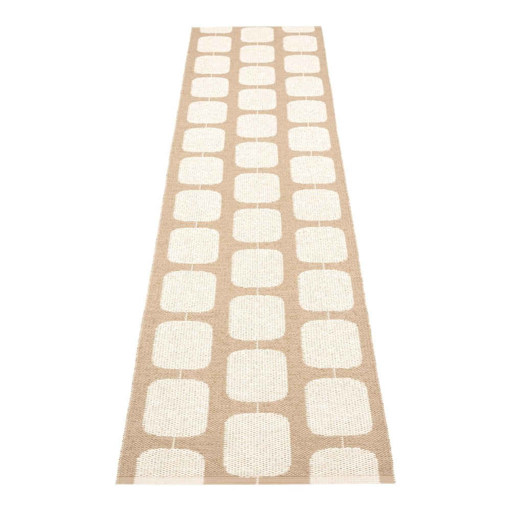 Bézs-krémszínű kültéri-beltéri futószőnyeg 70x300 cm Sten Light Nougat – Pappelina