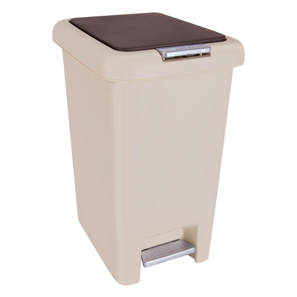 Bézs műanyag pedálos szemetes 30 l Dust A – Orion