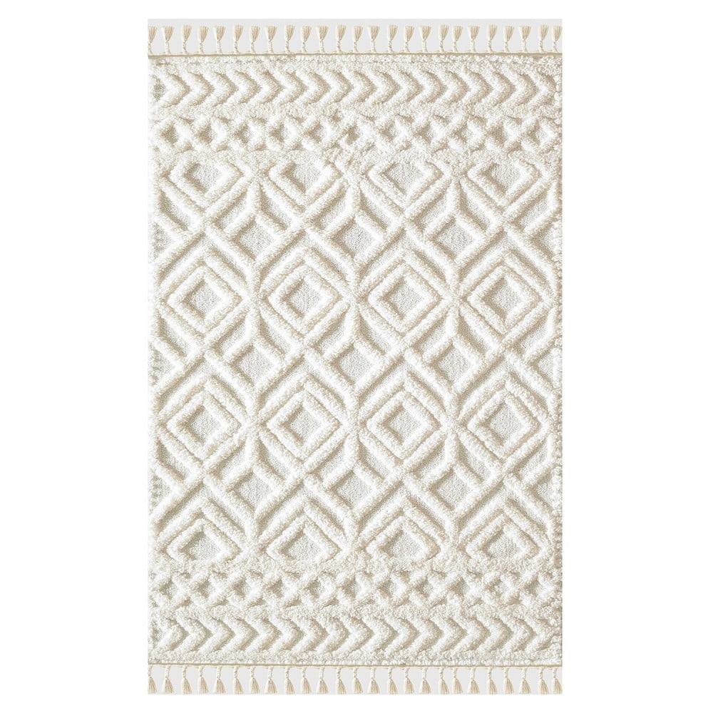 Bézs szőnyeg 170x120 cm Shaggy - Mila Home