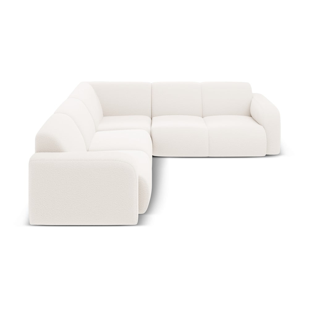 Fehér buklé sarokkanapé (variálható-L alakú) Molino – Micadoni Home